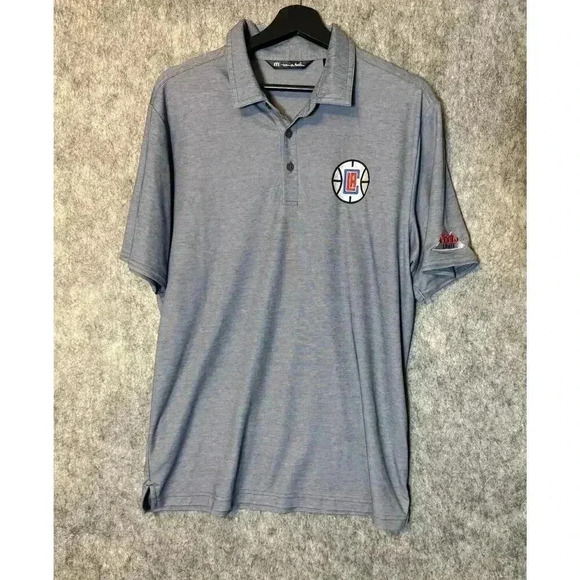 Travis Mathew Los Angeles Clipper Coors Light Gray Polo Large - Picture 1 of 5